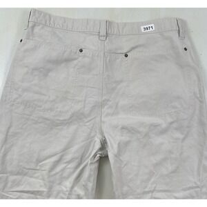 VTG Perry Ellis Canvas Pants Mens 36x32 Cream Baggy‎ Utility Carpenter Wide Leg